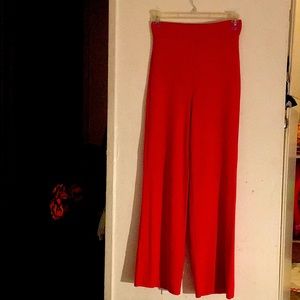 Long red pants bell bottoms